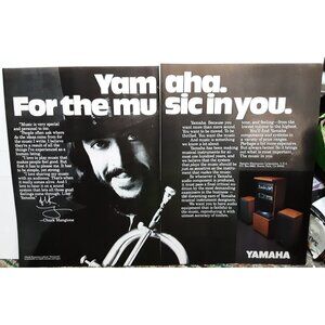 1981 Yamaha Chuck Mangione Vintage Print Ad Music Audio Stereo System Promo